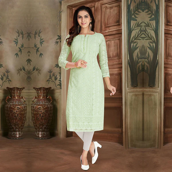 cotton kurti white